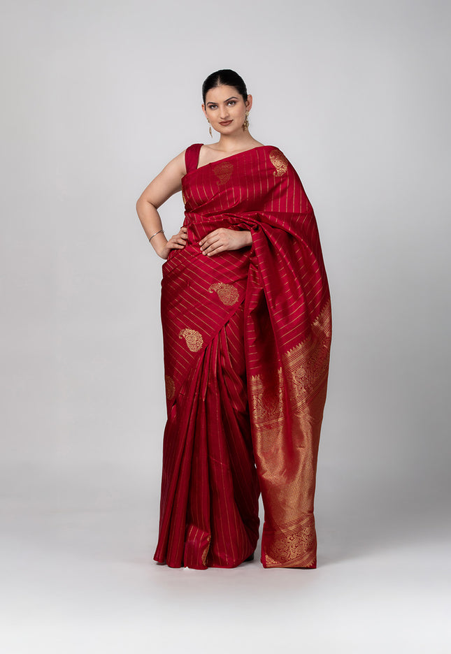Ruby Luxe kanjeevaram Zari Silk Saree