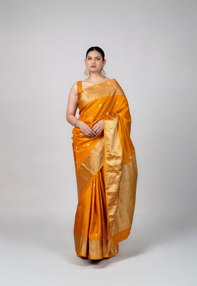 Golden Glow Kanjeevaram Zari Saree