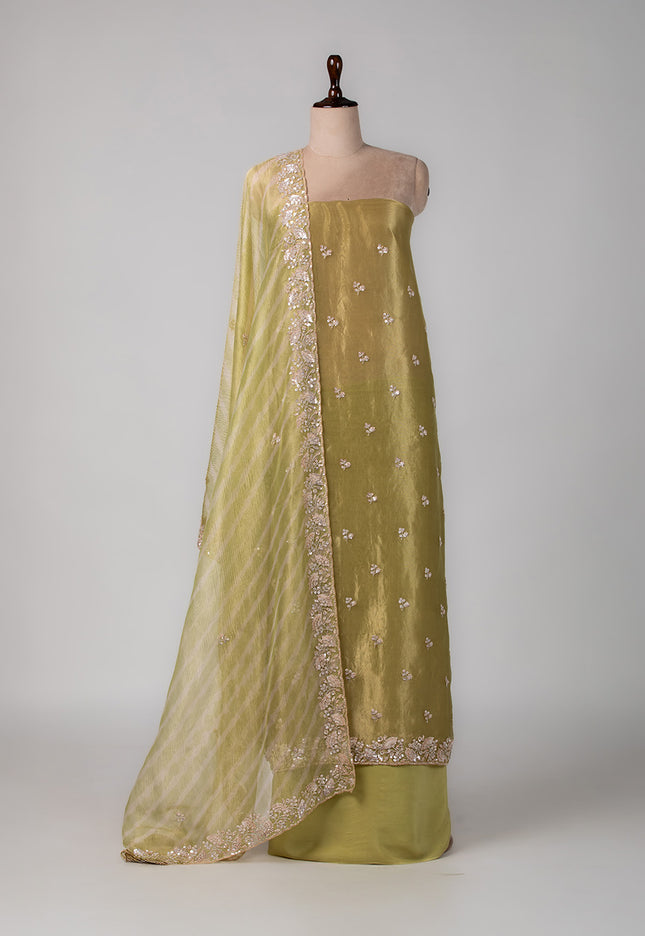 Olive Gleam Tissue Suit Set