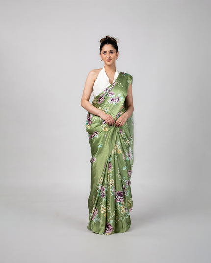 Gulmor Satin Saree