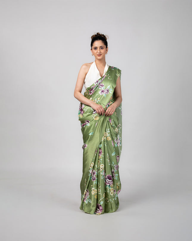 Gulmor Satin Saree