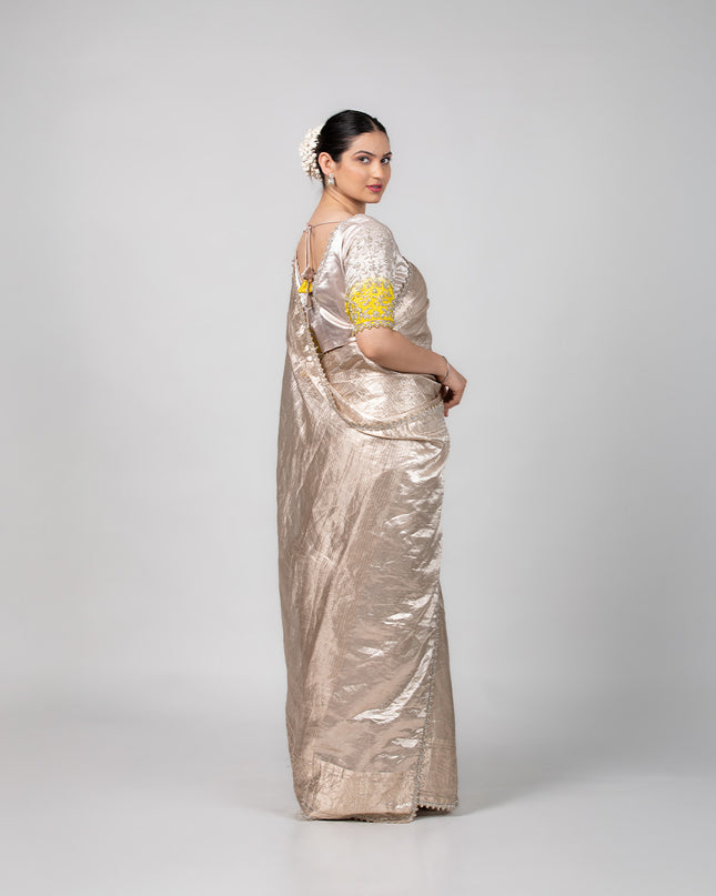 Champagne Dust Tissue Zari Saree