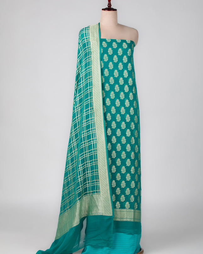 Teal Mysore Bloom Suit Set