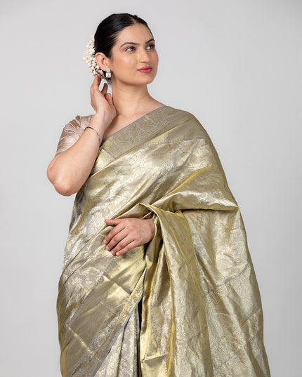 Molten Glow Silk Tissue Saree