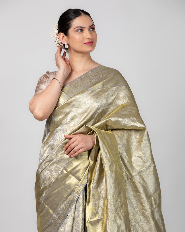 Molten Glow Silk Tissue Saree