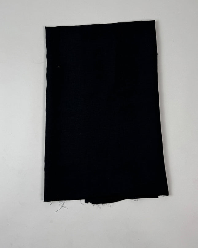 Soft Black Motif Suit Set in linen fabric