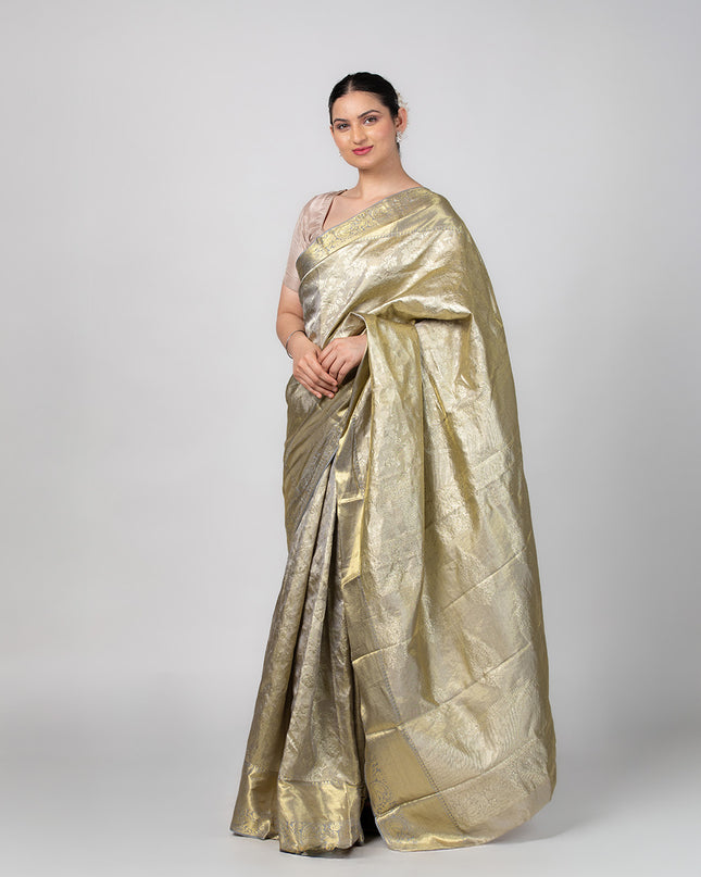 Molten Glow Silk Tissue Saree