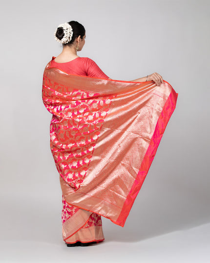 Gulnaar Red Banarasi Silk Saree