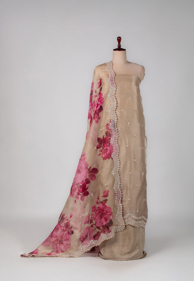 Blush Bloom Organza Suit Set