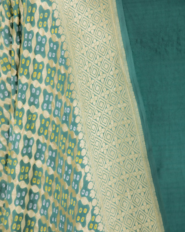 Banarasi Green Silk Suit Set
