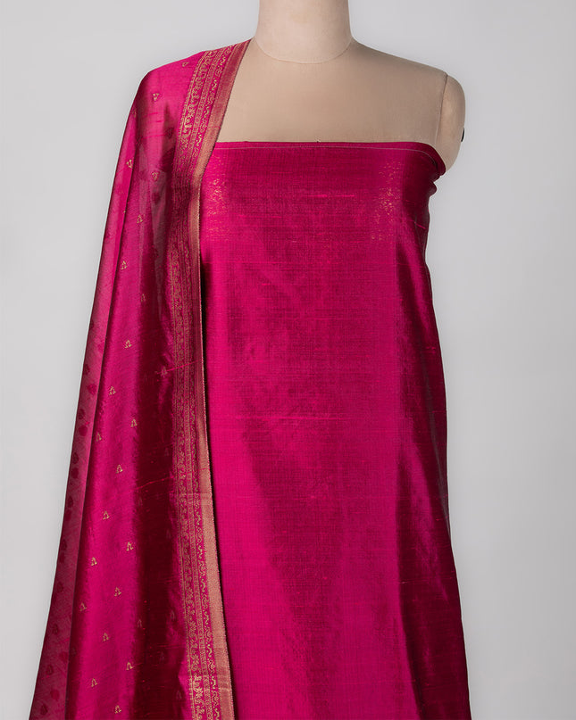 Banarsi Fuchsia Silk Set