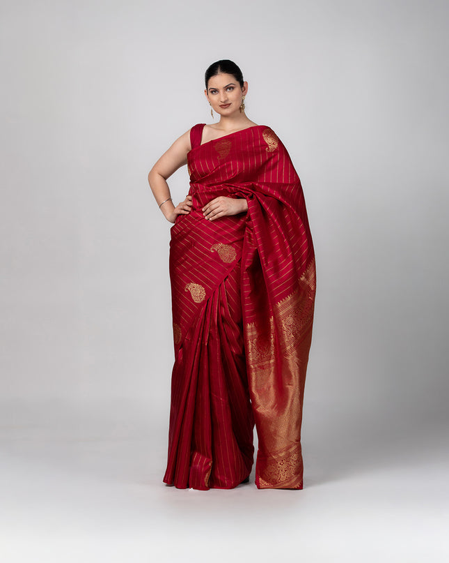 Ruby Luxe kanjeevaram Zari Silk Saree