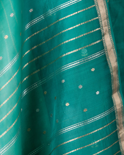 Teal Banarasi Silk Suit Set