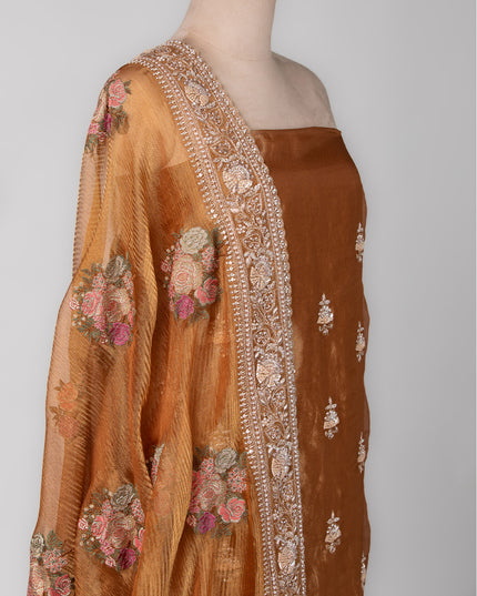 Amber Bloom Dabka Suit Set