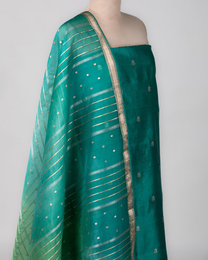 Teal Banarasi Silk Suit Set