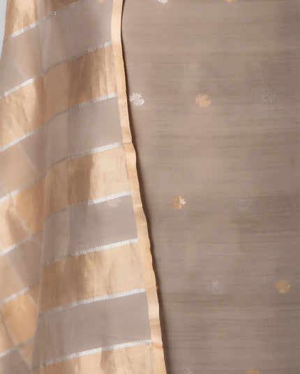 Ash Taupe Banarasi Silk Set