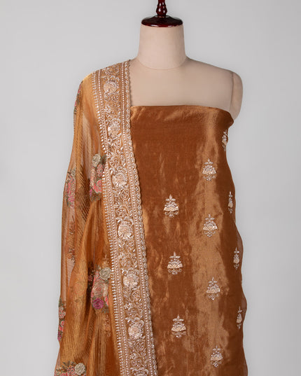 Amber Bloom Dabka Suit Set