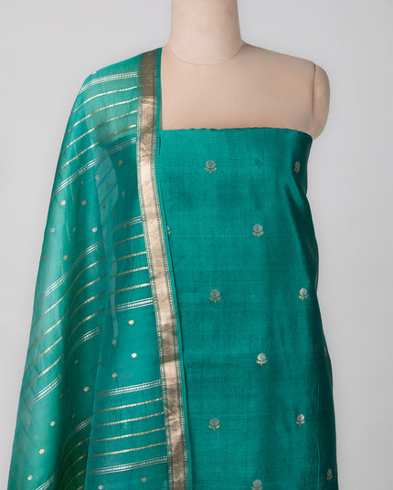 Teal Banarasi Silk Suit Set
