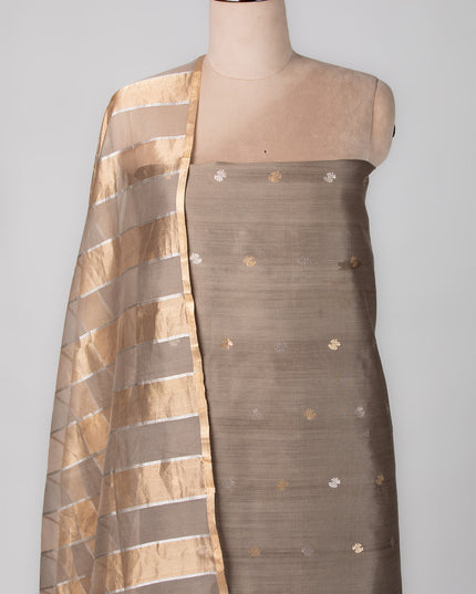 Ash Taupe Banarasi Silk Set
