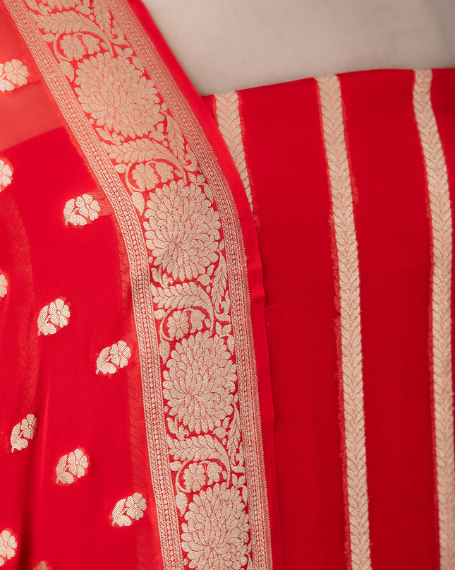 Scarlet Mysore Stripes Suit Set