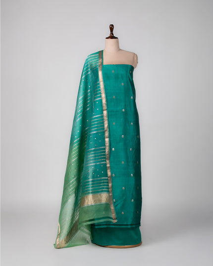 Teal Banarasi Silk Suit Set