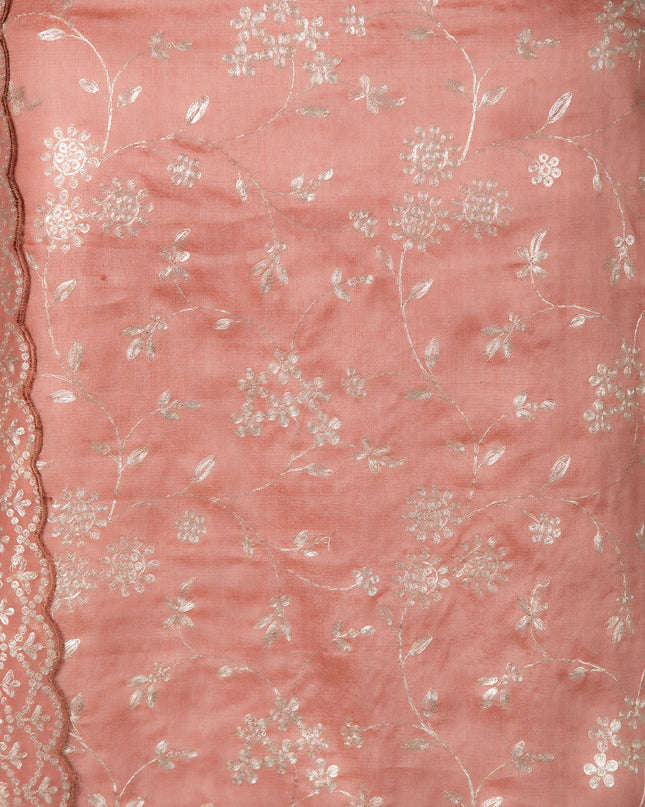 Tussar Peach Silk Set