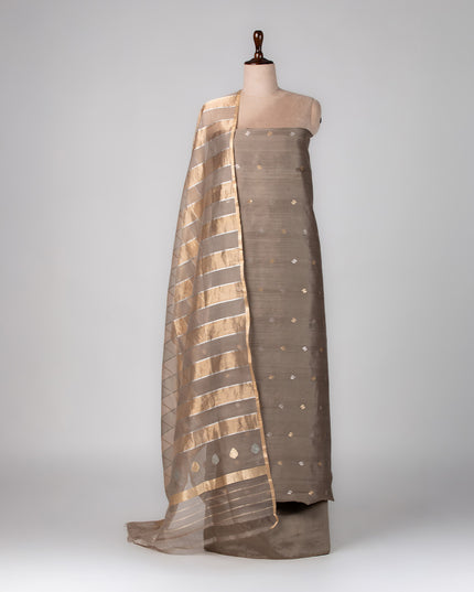 Ash Taupe Banarasi Silk Set