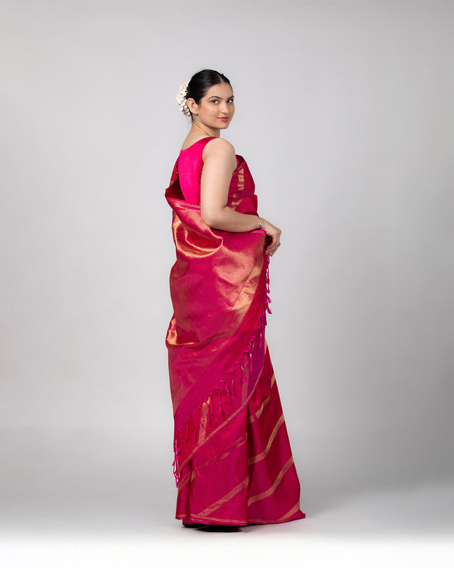 Pink Loom Kanjivaram Silk Saree