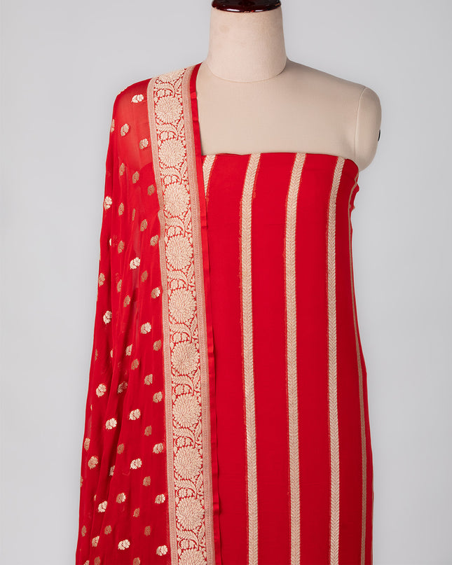 Scarlet Mysore Stripes Suit Set
