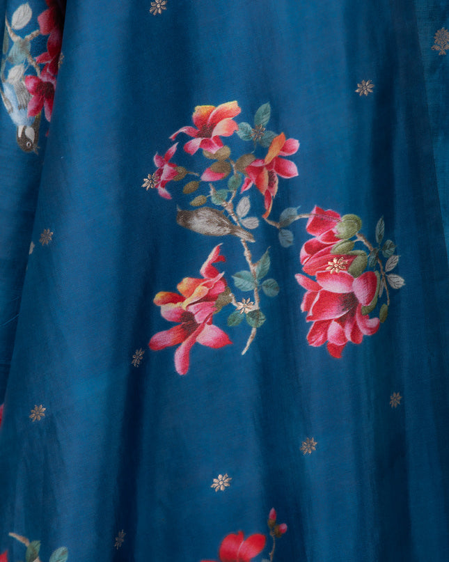 Banarasi Sapphire Silk Suit Set