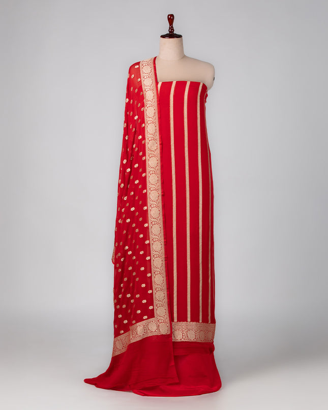 Scarlet Mysore Stripes Suit Set
