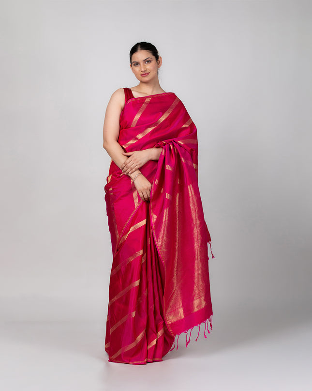 Pink Loom Kanjivaram Silk Saree