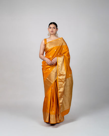 Golden Glow Kanjeevaram Zari Saree