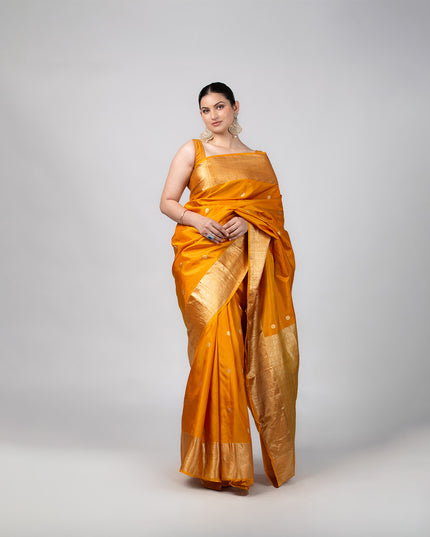 Golden Glow Kanjeevaram Zari Saree
