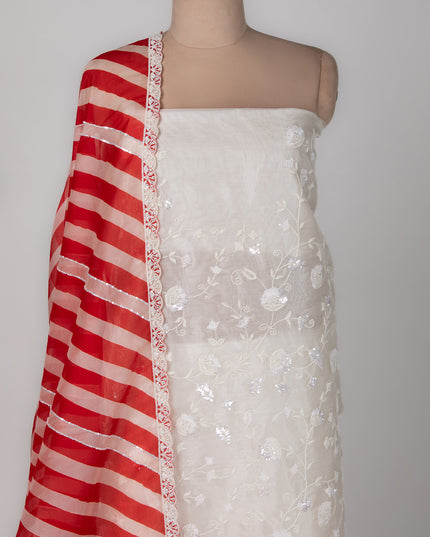 Ivory Organza Glam Suit Set