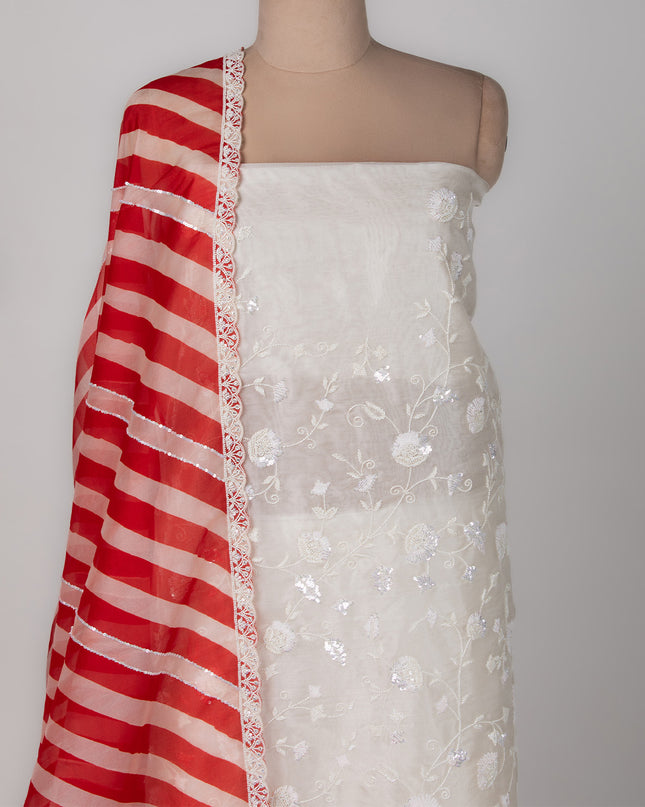 Ivory Organza Glam Suit Set