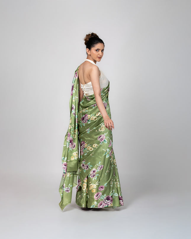 Gulmor Satin Saree