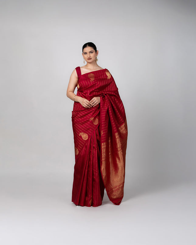 Ruby Luxe kanjeevaram Zari Silk Saree