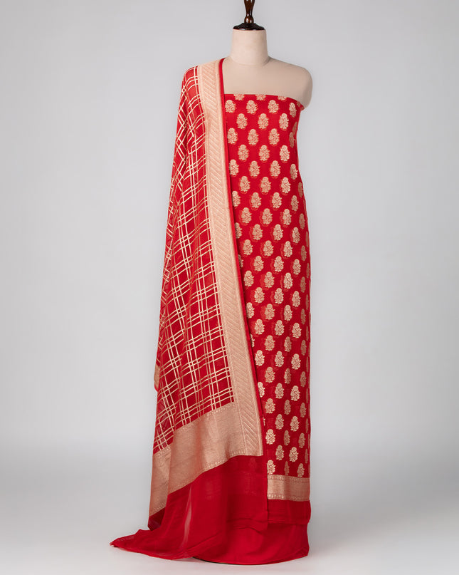 Mysore Red Georgette Suit Set