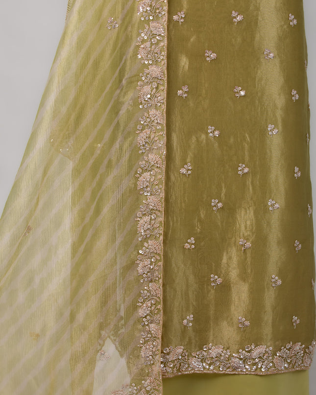 Olive Gleam Tissue Suit Set