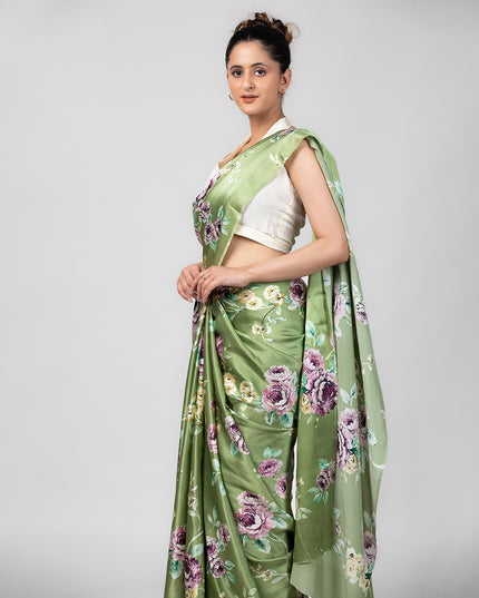 Gulmor Satin Saree