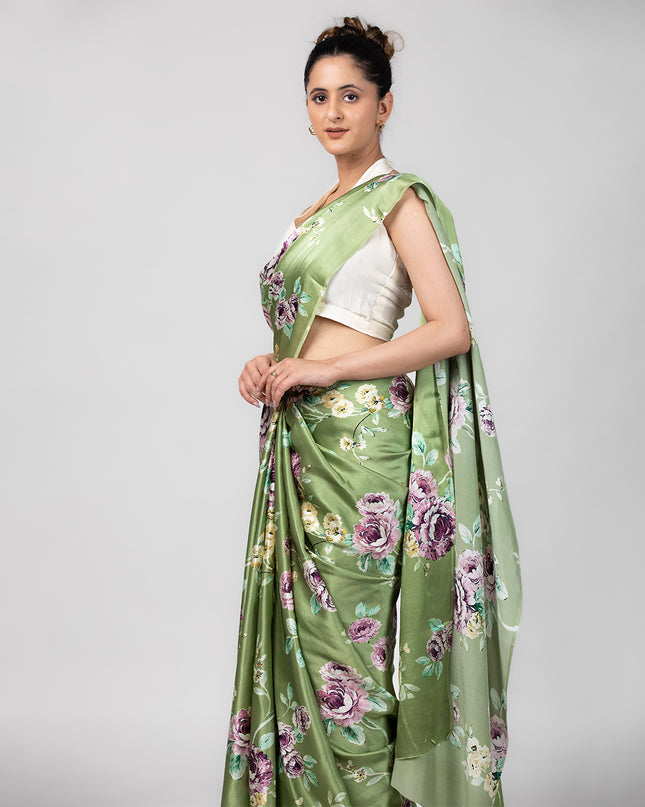 Gulmor Satin Saree