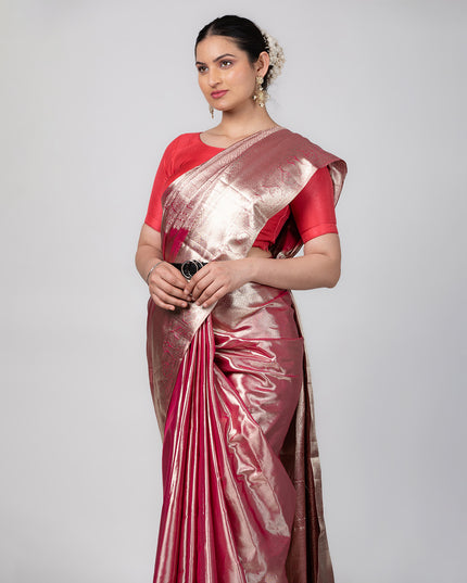 Rosé Ember Zari Tissue Saree