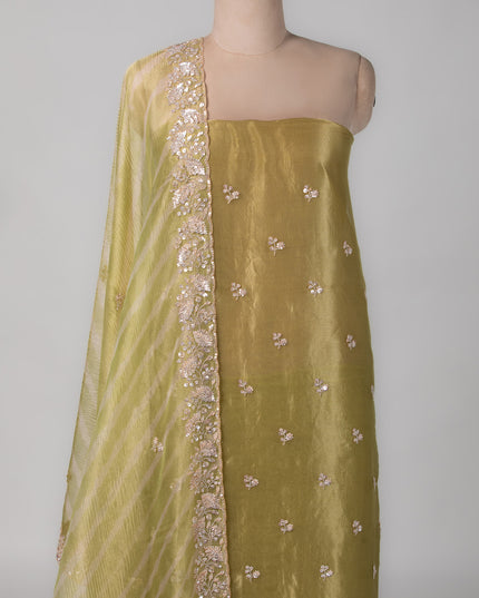 Olive Gleam Tissue Suit Set