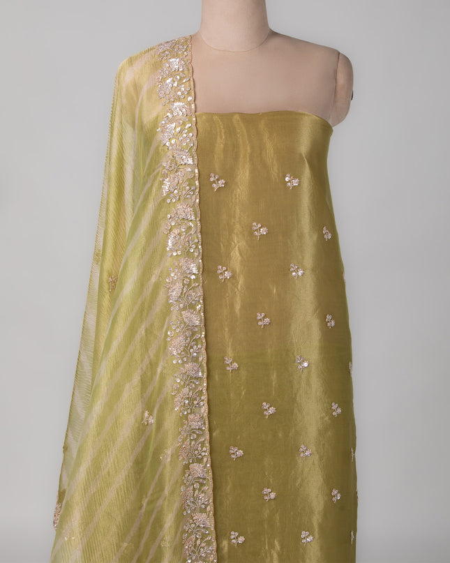 Olive Gleam Tissue Suit Set