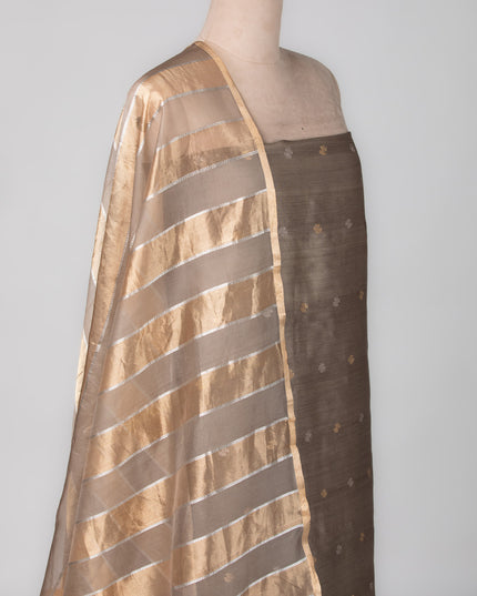 Ash Taupe Banarasi Silk Set