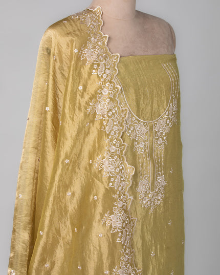 Golden Mist Tissue Parsi Work Suit Set