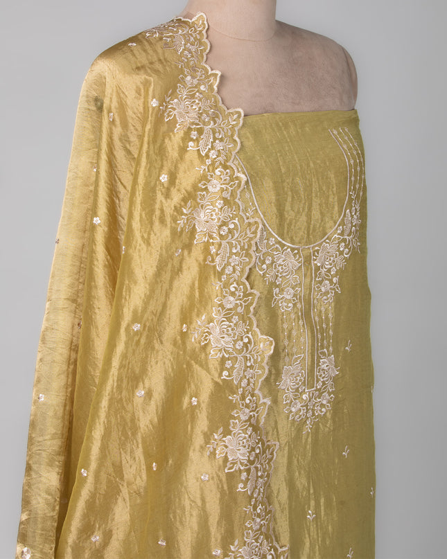 Golden Mist Tissue Parsi Work Suit Set