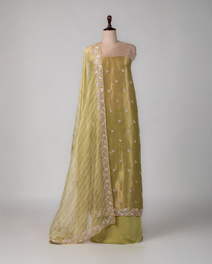 Olive Gleam Tissue Suit Set