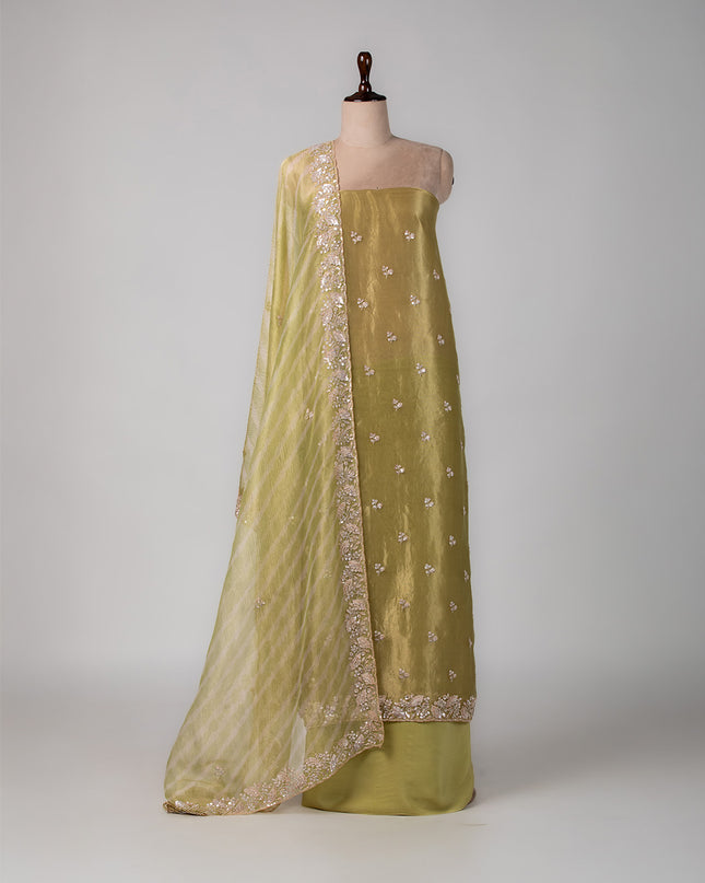 Olive Gleam Tissue Suit Set